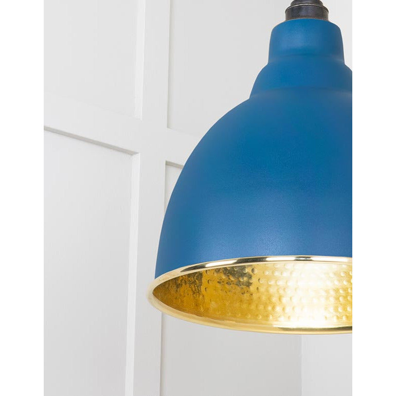 From The Anvil - Brindley Pendant in Upstream - Hammered Brass - 49517U - Choice Handles