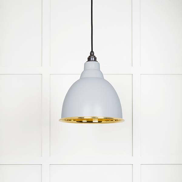 From The Anvil - Brindley Pendant in Birch - Smooth Brass - 49518BI - Choice Handles