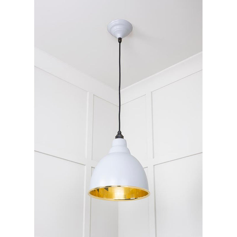 From The Anvil - Brindley Pendant in Birch - Smooth Brass - 49518BI - Choice Handles