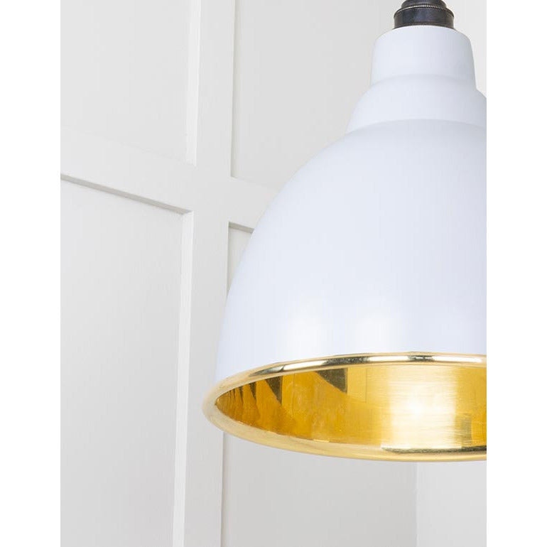 From The Anvil - Brindley Pendant in Birch - Smooth Brass - 49518BI - Choice Handles