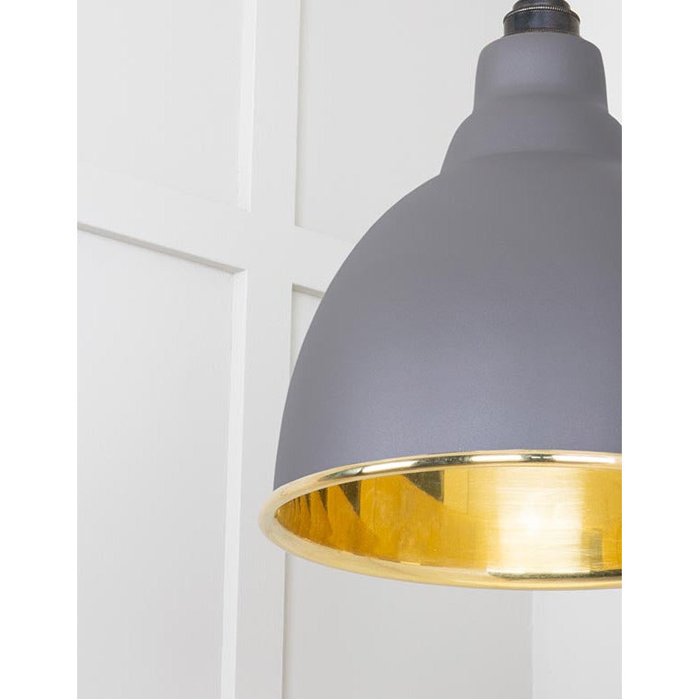 From The Anvil - Brindley Pendant in Bluff - Smooth Brass - 49518BL - Choice Handles