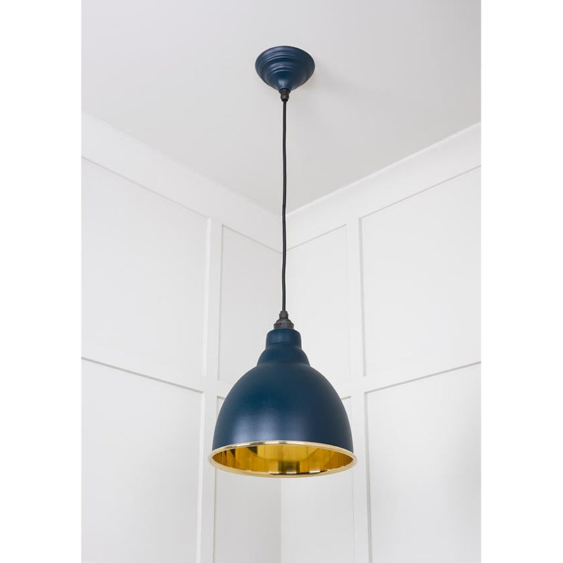 From The Anvil - Brindley Pendant in Dusk - Smooth Brass - 49518DU - Choice Handles