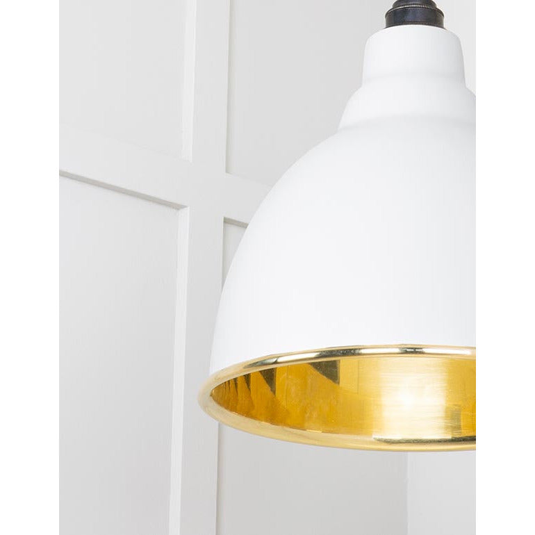 From The Anvil - Brindley Pendant in Flock - Smooth Brass - 49518F - Choice Handles