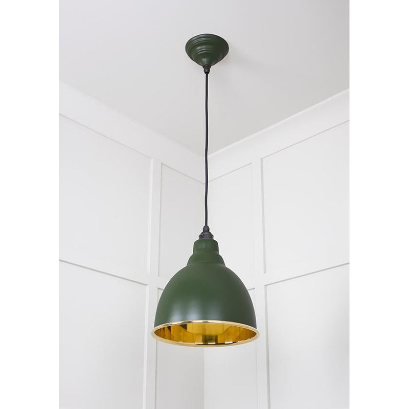 From The Anvil - Brindley Pendant in Heath - Smooth Brass - 49518H - Choice Handles