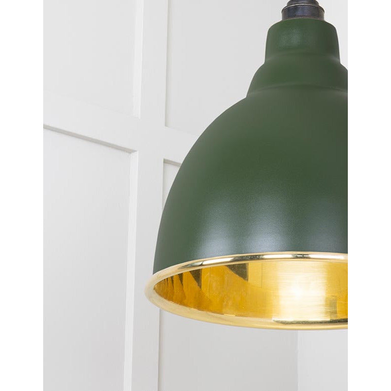 From The Anvil - Brindley Pendant in Heath - Smooth Brass - 49518H - Choice Handles