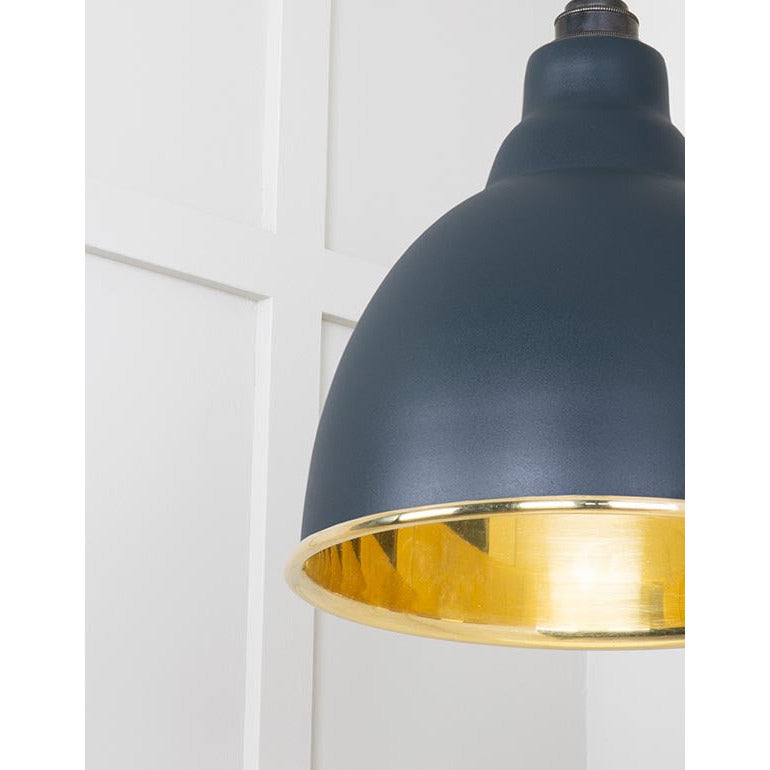 From The Anvil - Brindley Pendant in Soot - Smooth Brass - 49518SO - Choice Handles