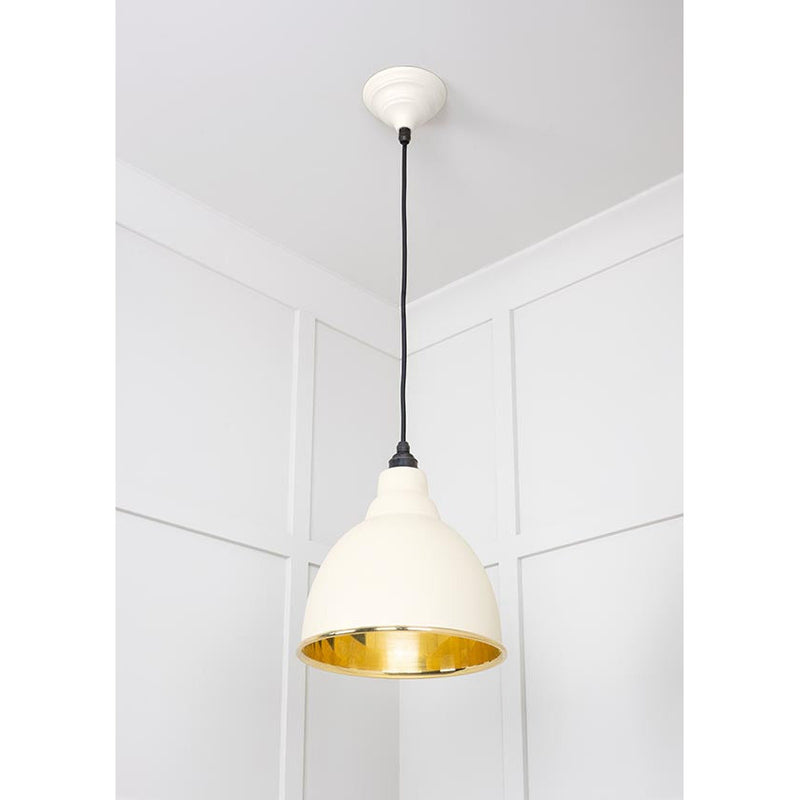 From The Anvil - Brindley Pendant in Teasel - Smooth Brass - 49518TE - Choice Handles