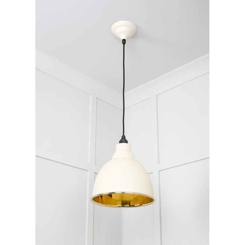 From The Anvil - Brindley Pendant in Teasel - Smooth Brass - 49518TE - Choice Handles