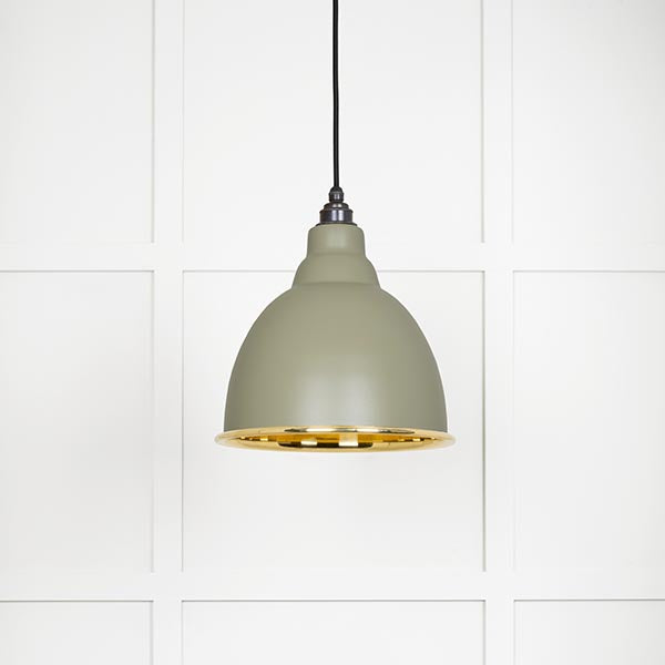 From The Anvil - Brindley Pendant in Tump - Smooth Brass - 49518TU - Choice Handles