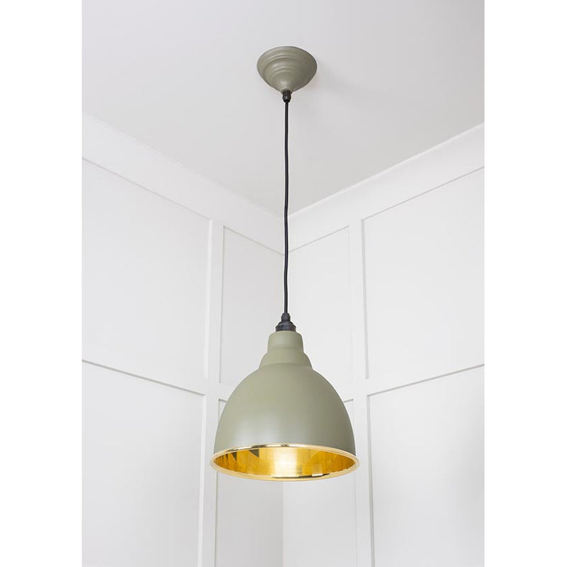 From The Anvil - Brindley Pendant in Tump - Smooth Brass - 49518TU - Choice Handles