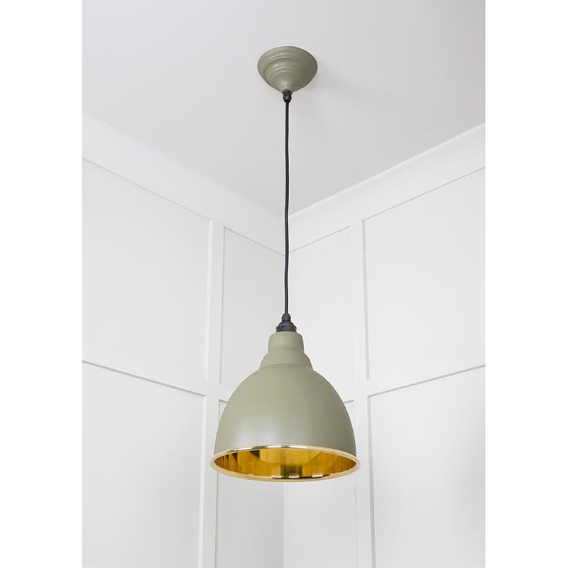 From The Anvil - Brindley Pendant in Tump - Smooth Brass - 49518TU - Choice Handles