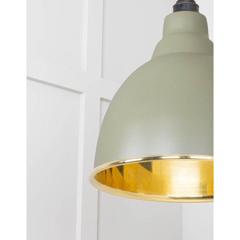 From The Anvil - Brindley Pendant in Tump - Smooth Brass - 49518TU - Choice Handles