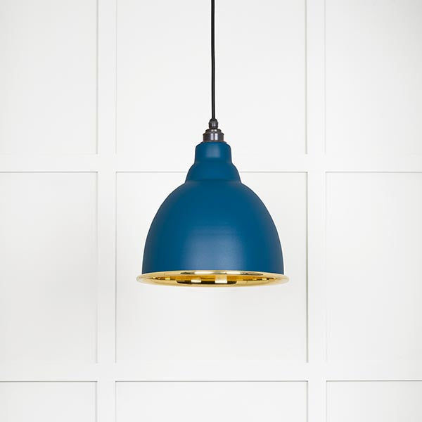 From The Anvil - Brindley Pendant in Upstream - Smooth Brass - 49518U - Choice Handles