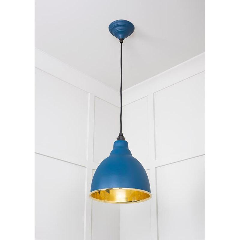 From The Anvil - Brindley Pendant in Upstream - Smooth Brass - 49518U - Choice Handles