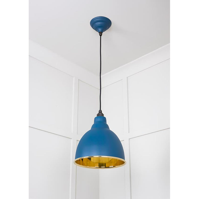 From The Anvil - Brindley Pendant in Upstream - Smooth Brass - 49518U - Choice Handles