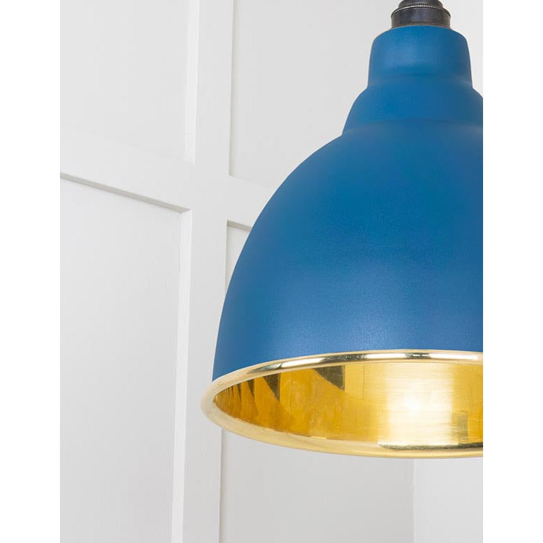 From The Anvil - Brindley Pendant in Upstream - Smooth Brass - 49518U - Choice Handles