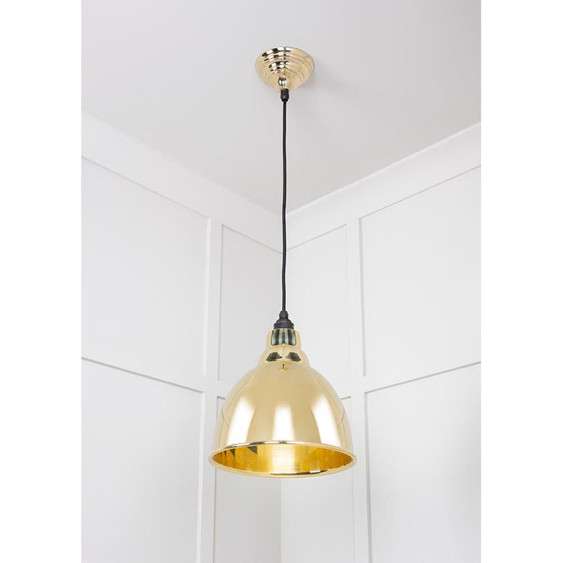 From The Anvil - Brindley Pendant - Smooth Brass - 49518 - Choice Handles