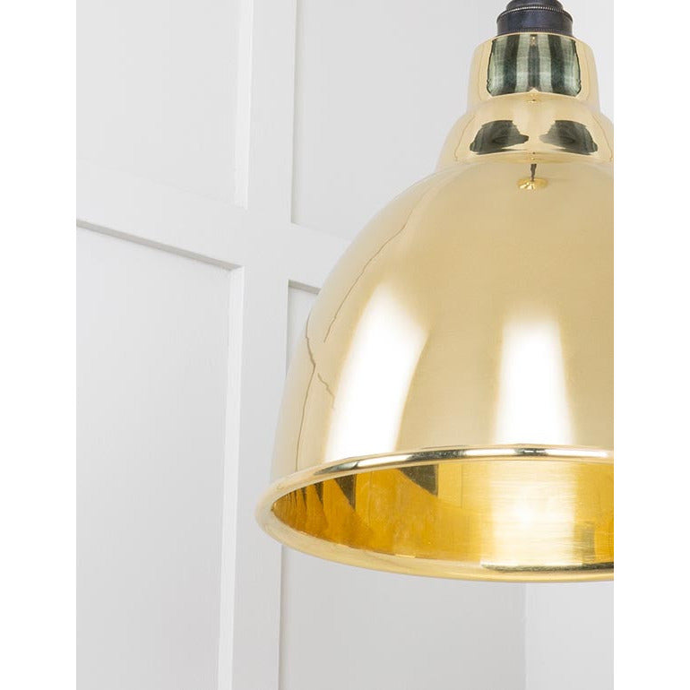 From The Anvil - Brindley Pendant - Smooth Brass - 49518 - Choice Handles