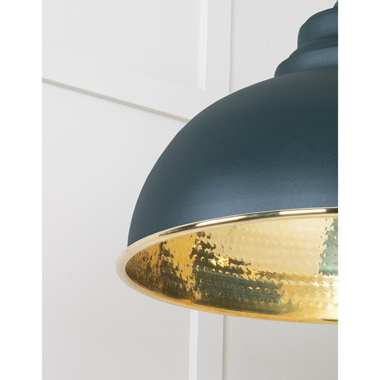 From The Anvil - Harborne Pendant in Dingle - Hammered Brass - 49521DI - Choice Handles