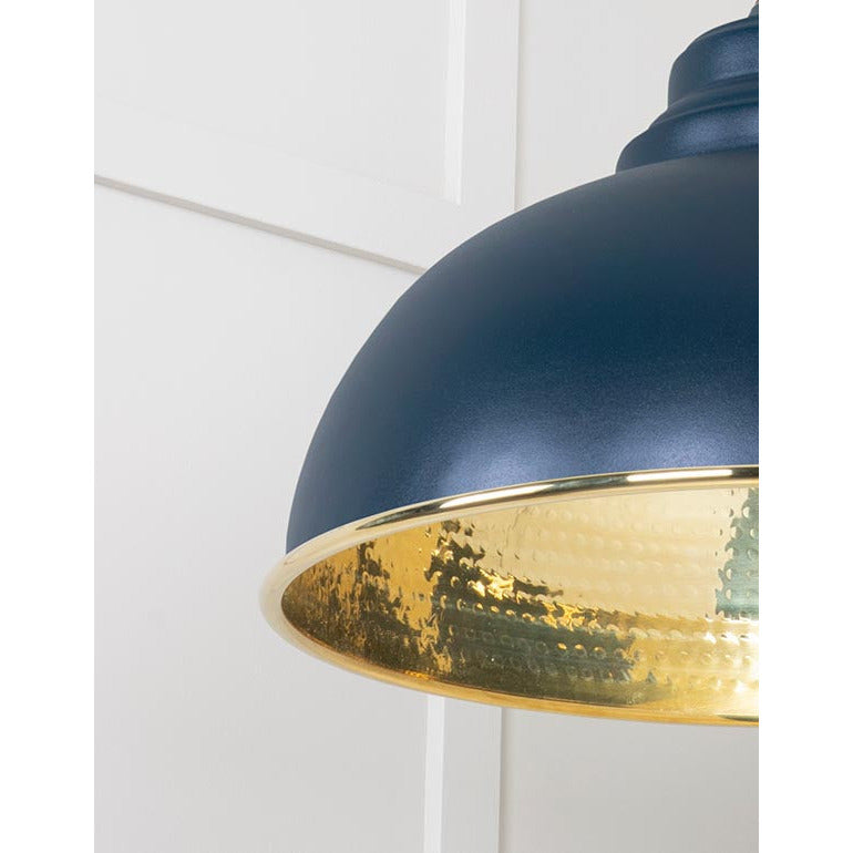 From The Anvil - Harborne Pendant in Dusk - Hammered Brass - 49521DU - Choice Handles