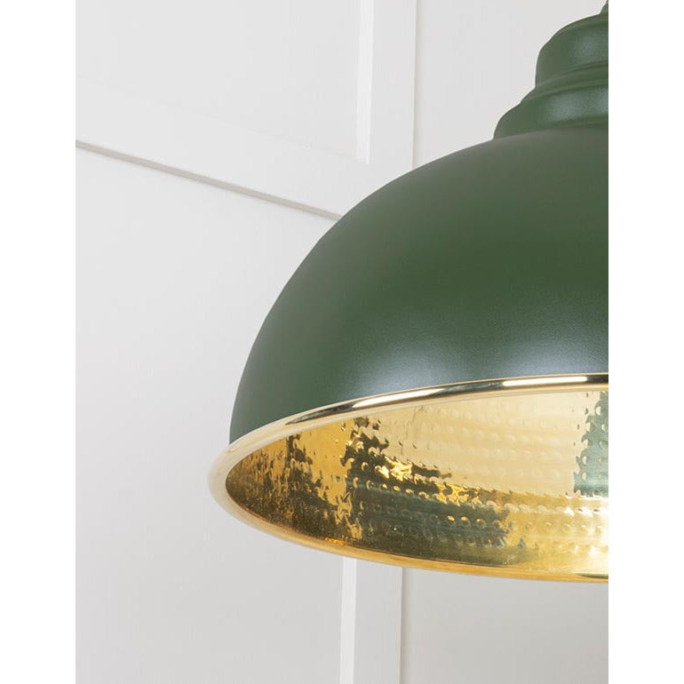 From The Anvil - Harborne Pendant in Heath - Hammered Brass - 49521H - Choice Handles