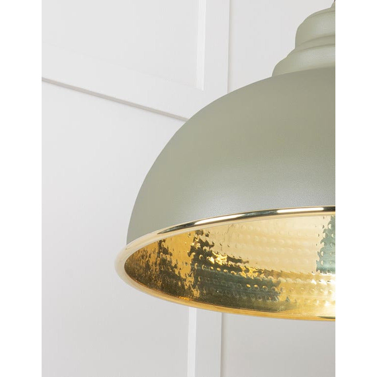 From The Anvil - Harborne Pendant in Tump - Hammered Brass - 49521TU - Choice Handles