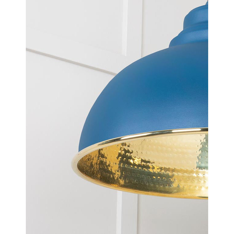 From The Anvil - Harborne Pendant in Upstream - Hammered Brass - 49521U - Choice Handles