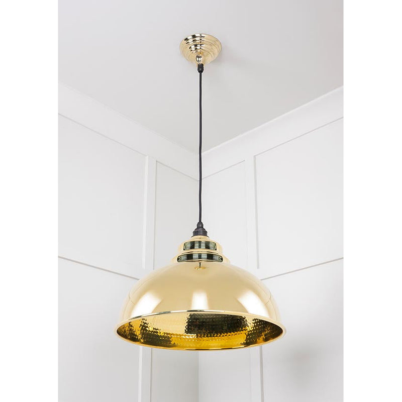 From The Anvil - Harborne Pendant - Hammered Brass - 49521 - Choice Handles