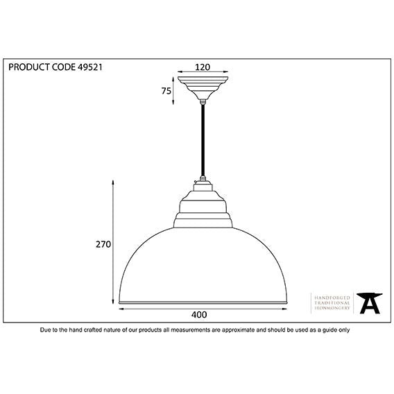 From The Anvil - Harborne Pendant - Hammered Brass - 49521 - Choice Handles