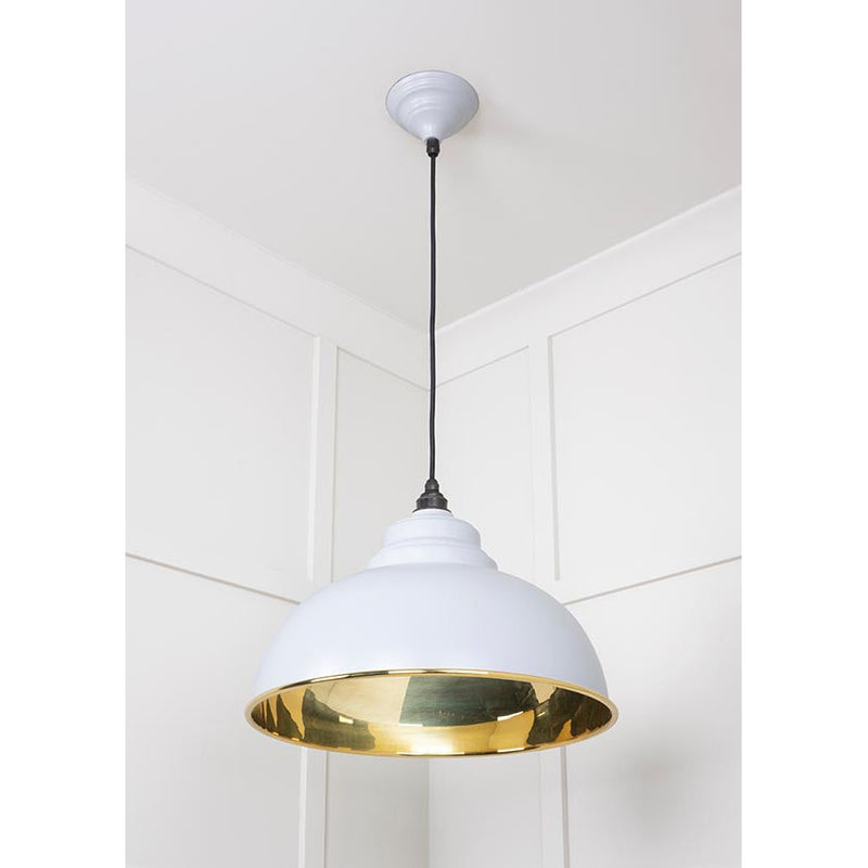 From The Anvil - Harborne Pendant in Birch - Smooth Brass - 49522BI - Choice Handles