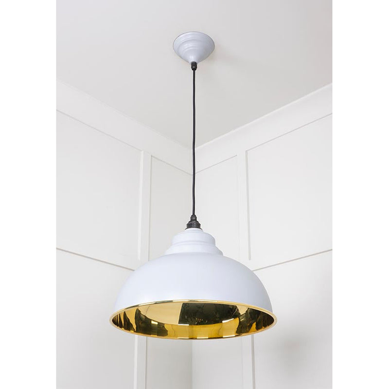 From The Anvil - Harborne Pendant in Birch - Smooth Brass - 49522BI - Choice Handles