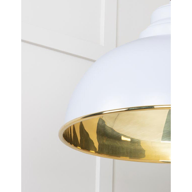 From The Anvil - Harborne Pendant in Birch - Smooth Brass - 49522BI - Choice Handles