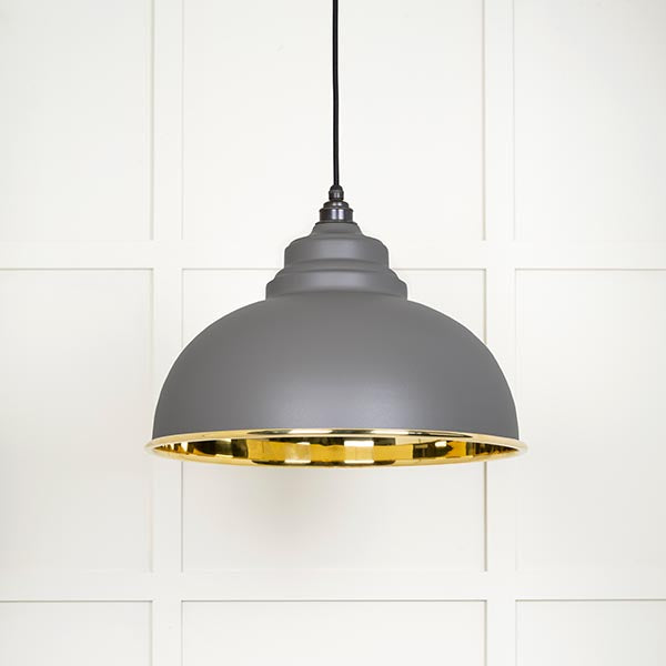 From The Anvil - Harborne Pendant in Bluff - Smooth Brass - 49522BL - Choice Handles