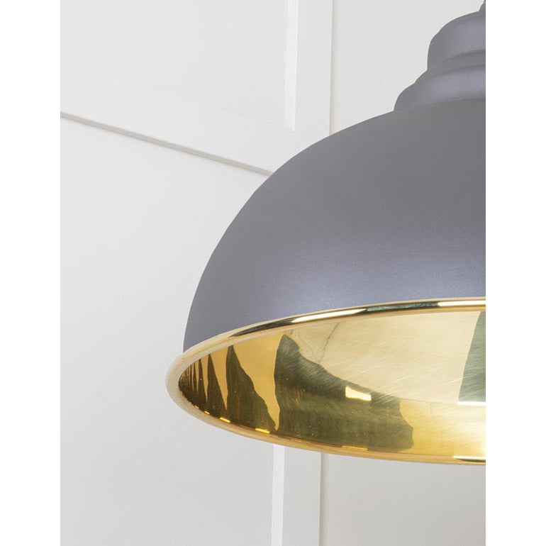 From The Anvil - Harborne Pendant in Bluff - Smooth Brass - 49522BL - Choice Handles