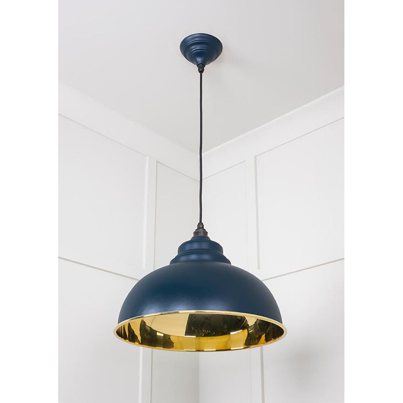 From The Anvil - Harborne Pendant in Dusk - Smooth Brass - 49522DU - Choice Handles