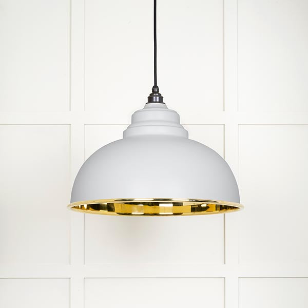 From The Anvil - Harborne Pendant in Flock - Smooth Brass - 49522F - Choice Handles