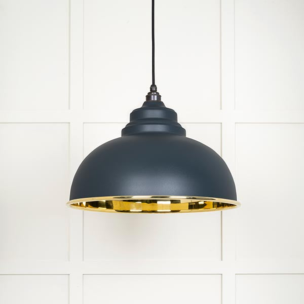 From The Anvil - Harborne Pendant in Soot - Smooth Brass - 49522SO - Choice Handles