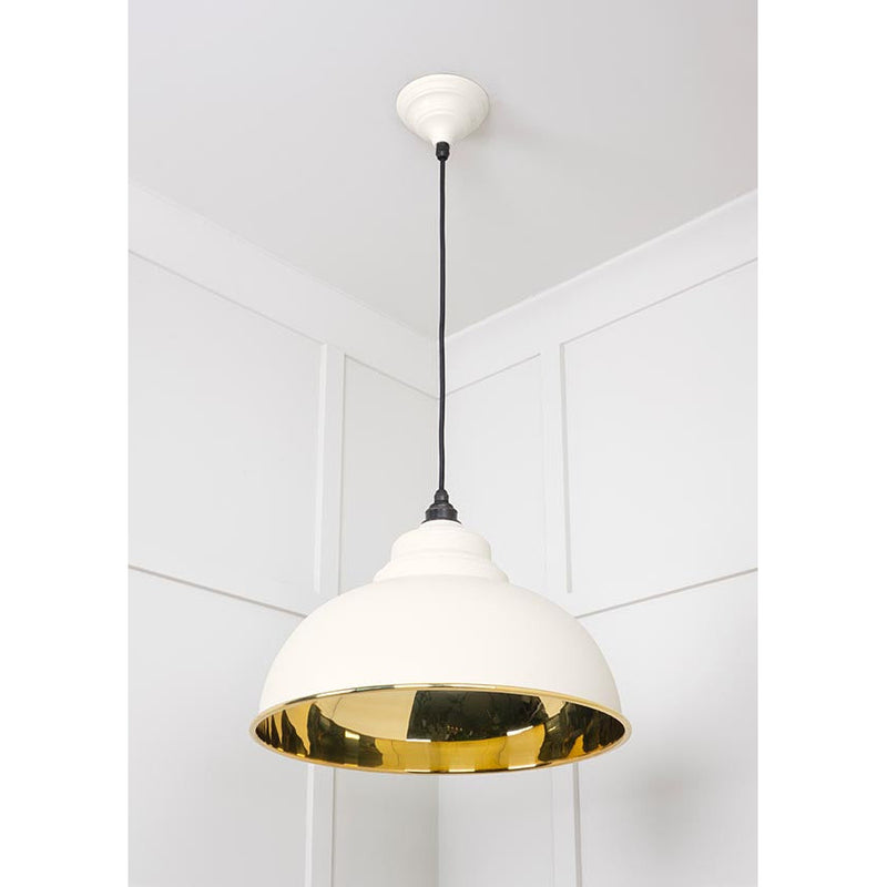 From The Anvil - Harborne Pendant in Teasel - Smooth Brass - 49522TE - Choice Handles