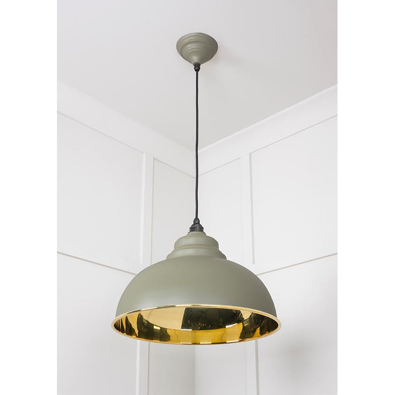 From The Anvil - Harborne Pendant in Tump - Smooth Brass - 49522TU - Choice Handles