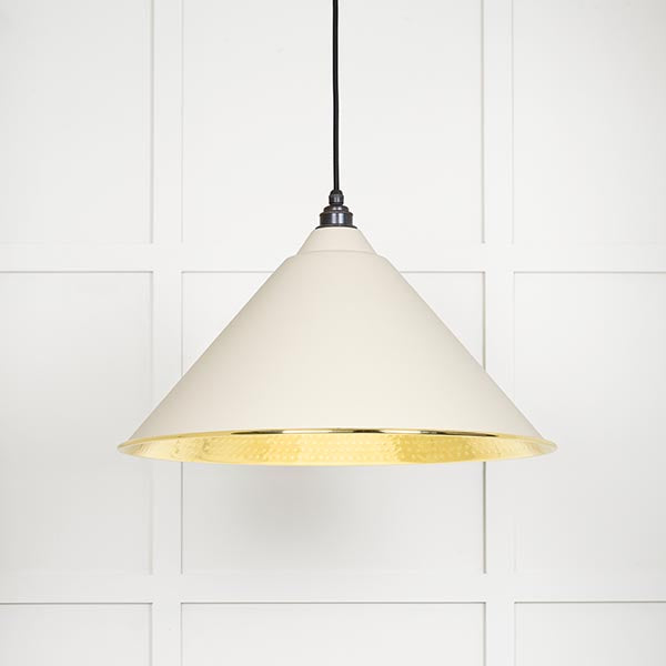 From The Anvil - Hockley Pendant in Teasel - Hammered Brass - 49523TE - Choice Handles