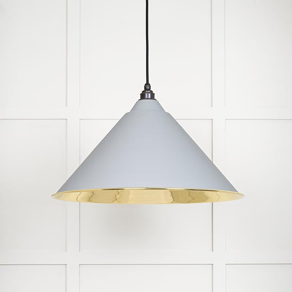 From The Anvil - Hockley Pendant in Birch - Smooth Brass - 49524BI - Choice Handles