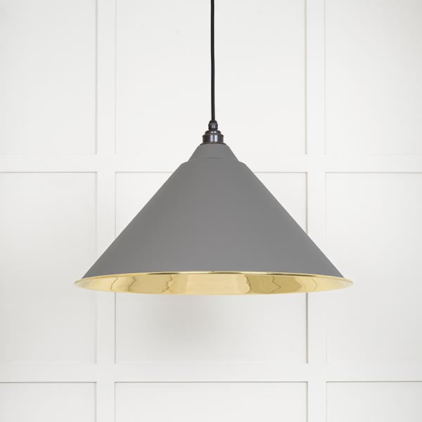 From The Anvil - Hockley Pendant in Bluff - Smooth Brass - 49524BL - Choice Handles