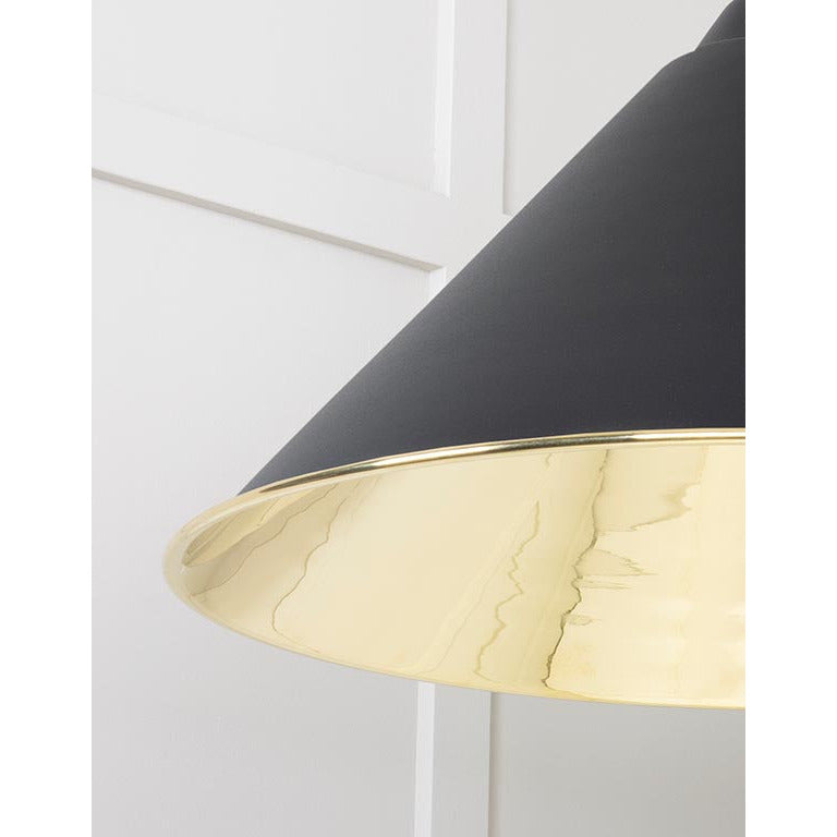 From The Anvil - Hockley Pendant in Elan Black - Smooth Brass - 49524EB - Choice Handles