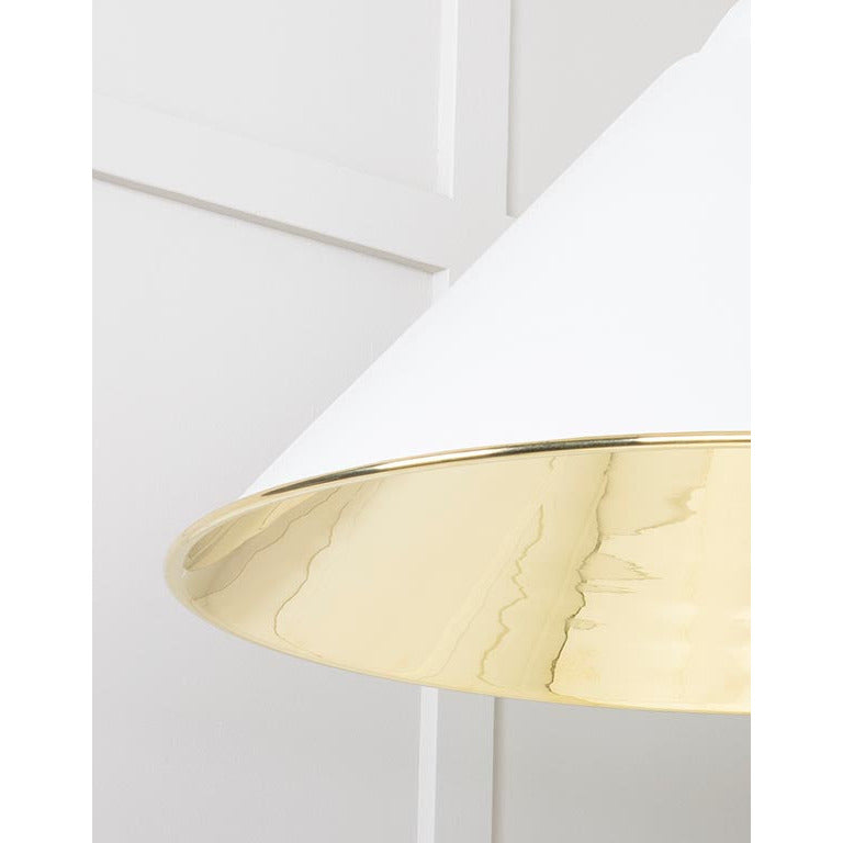 From The Anvil - Hockley Pendant in Flock - Smooth Brass - 49524F - Choice Handles