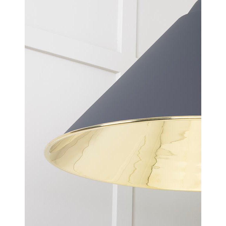 From The Anvil - Hockley Pendant in Slate - Smooth Brass - 49524SL - Choice Handles