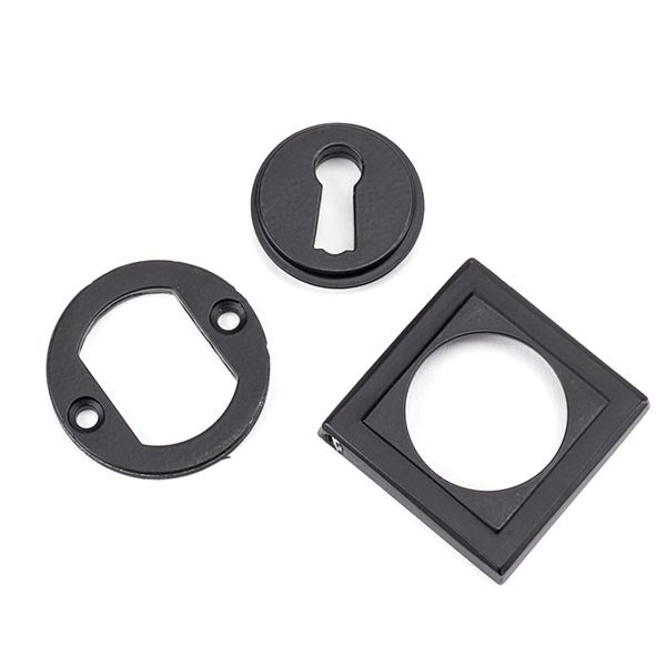 From The Anvil - Round Escutcheon (Square) - Matt Black - 49539 - Choice Handles