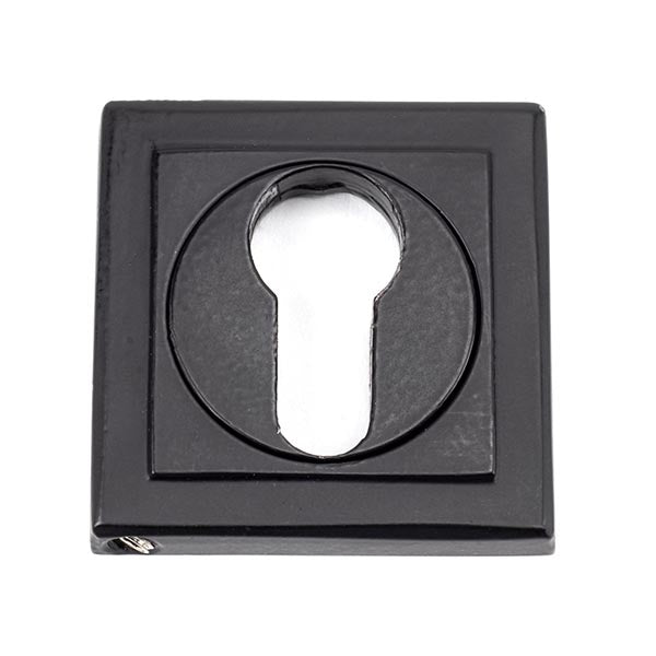 From The Anvil - Round Euro Escutcheon (Square) - Matt Black - 49543 - Choice Handles