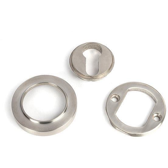 From The Anvil - Round Euro Escutcheon (Plain) - Satin Marine SS (316) - 49872 - Choice Handles