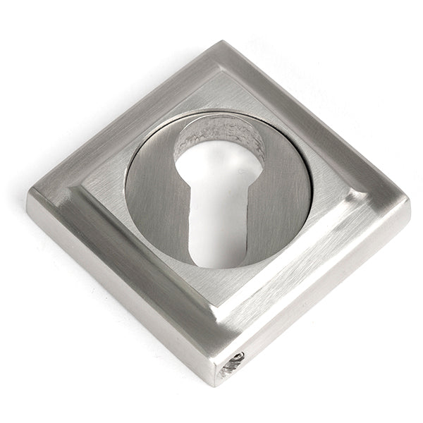 From The Anvil - Round Euro Escutcheon (Square) - Satin Marine SS (316) - 49875 - Choice Handles