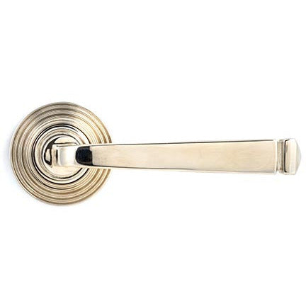 From The Anvil - Avon Round Lever on Rose Set (Beehive) - Unsprung - Polished Nickel - 49955 - Choice Handles
